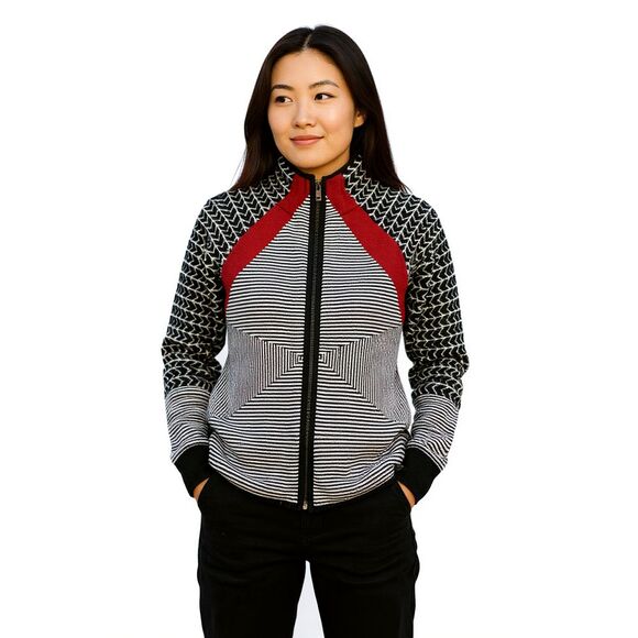 Smartwool Dacono Ski Full Zip Merino Wool Blend Sweater Cardigan Size Medium - Picture 1 of 14